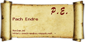 Pach Endre névjegykártya